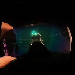 CÉLINE Holographic Purple Visor Sunglasses